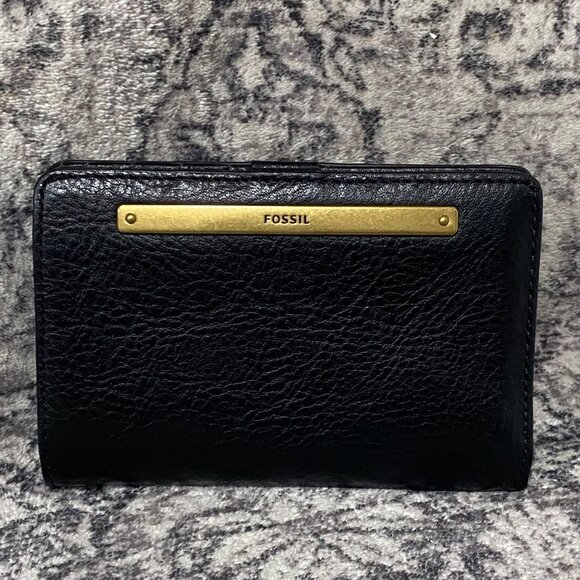 Fossil Liza Multifunction Leather Bi-fold Wallet in Black - Picture 2 of 7
